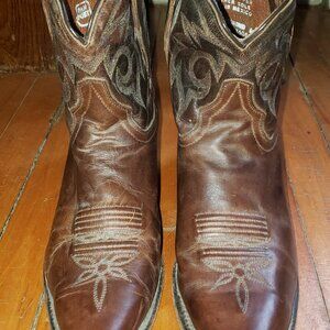 Vintage Dan Post cowboy cowgirl shorty boots US 9
